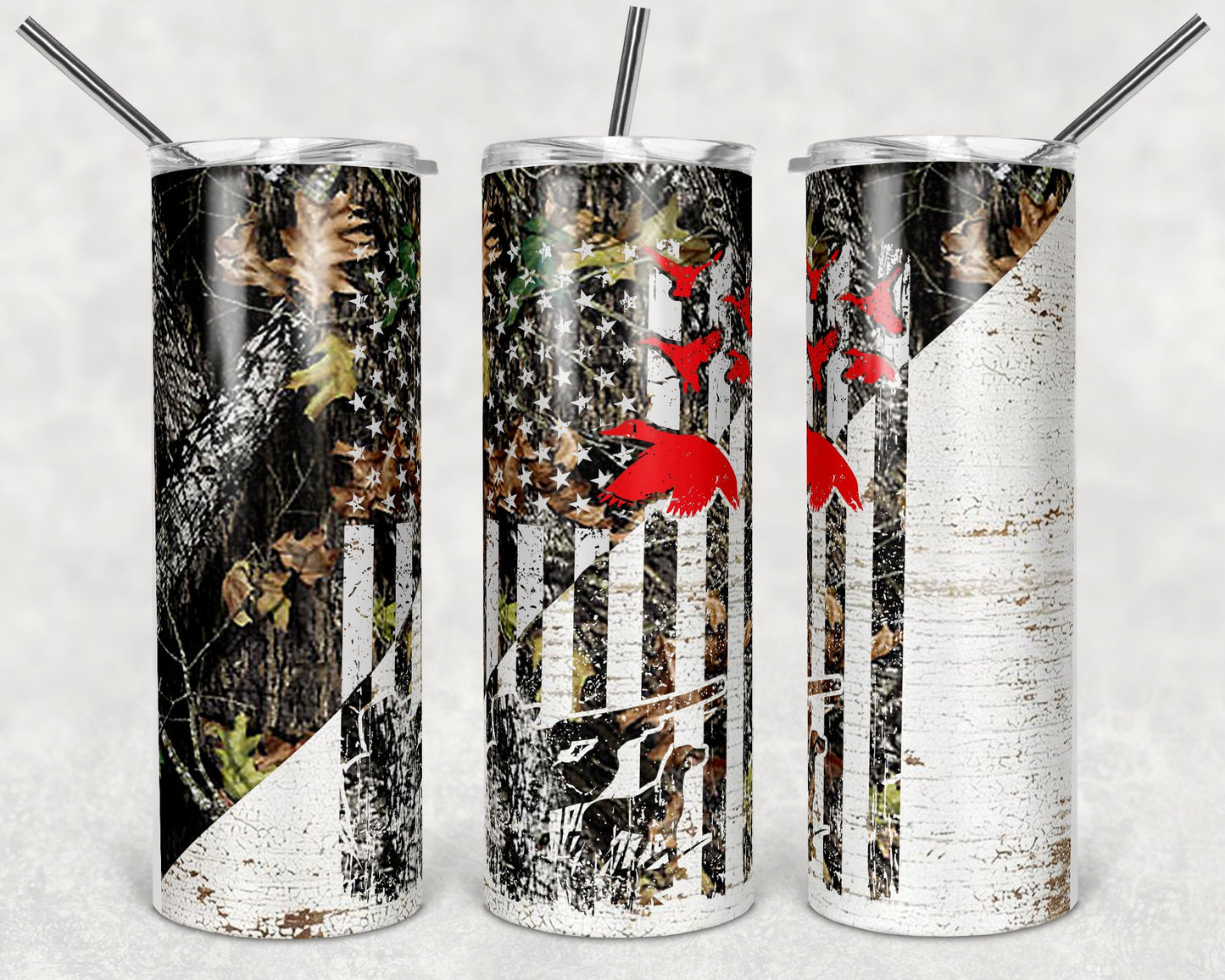 20 oz Skinny Tumbler Duck Hunting Sublimation Design Print Transfer