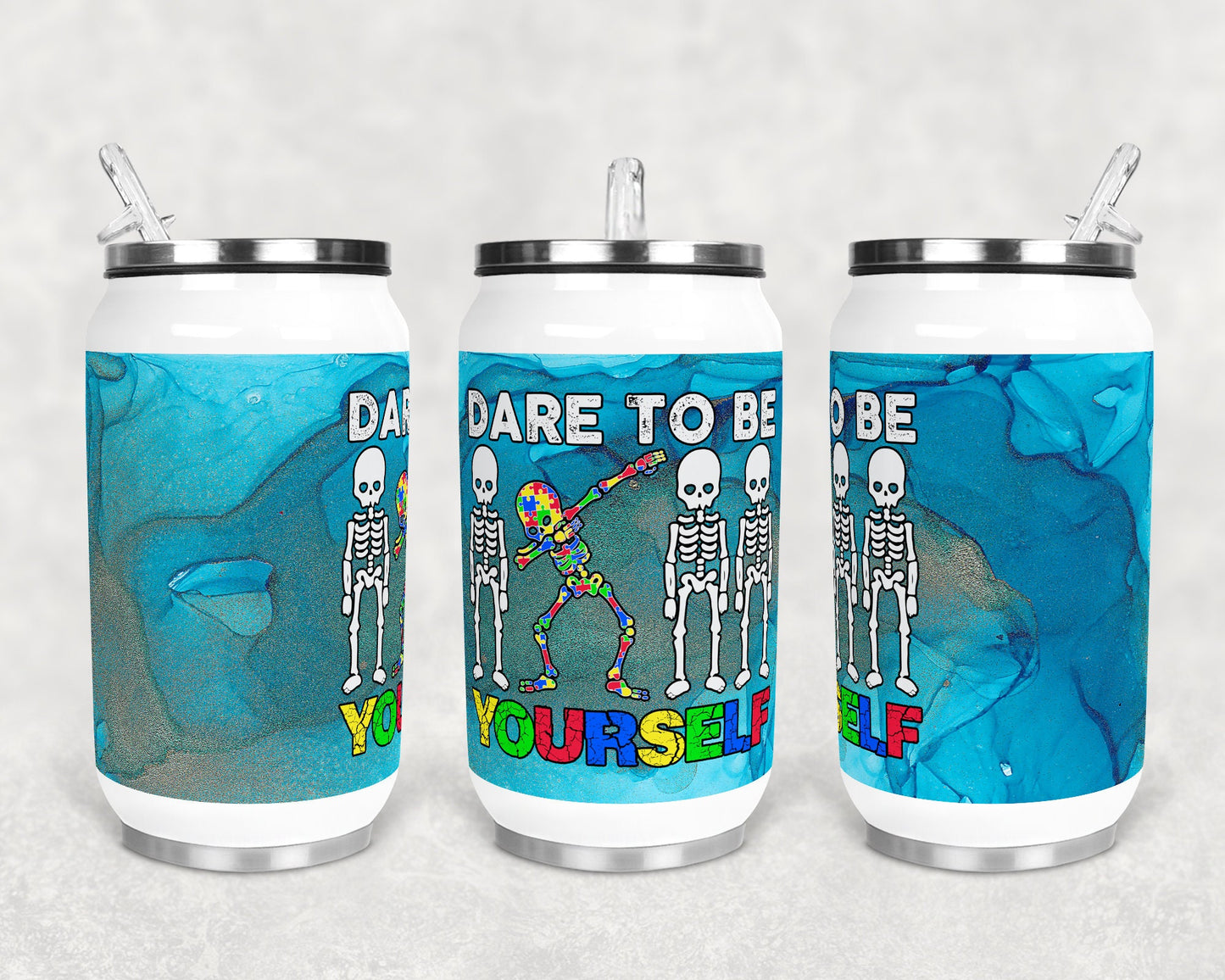 12 oz Sublimation Can Cup Autism Sublimation Design Print Transfer