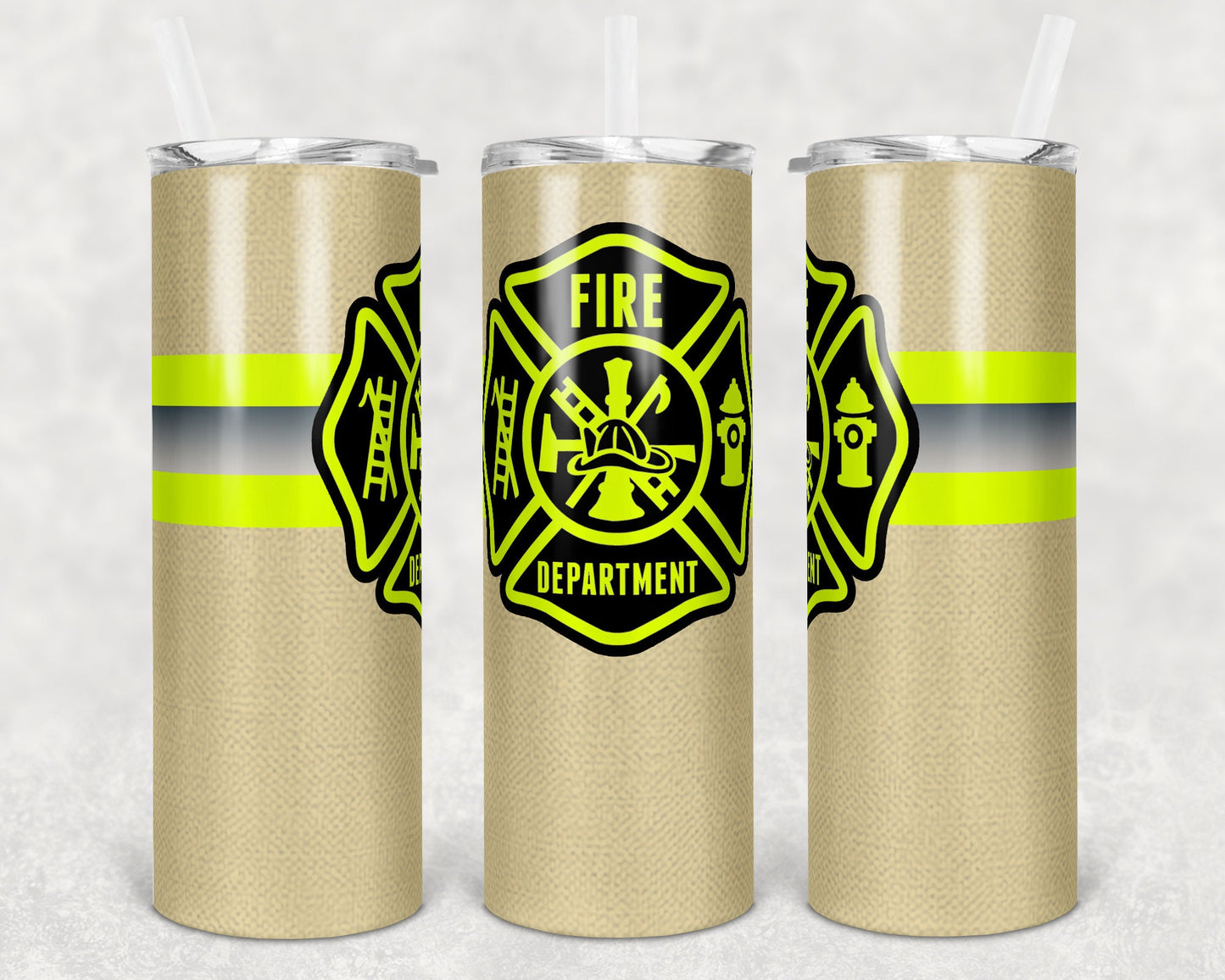20 oz Skinny Tumbler Sublimation Design Template Firefighter Fire Dept Design