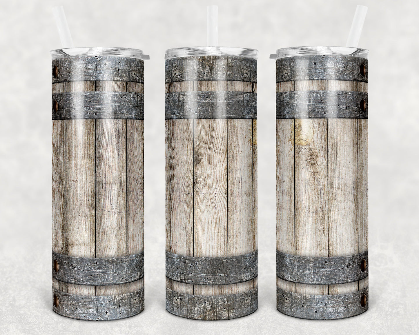 20 oz Skinny Tumbler Sublimation Design Template SEAMLESS wood barrel blank Wine Whiskey Straight and Warped Design