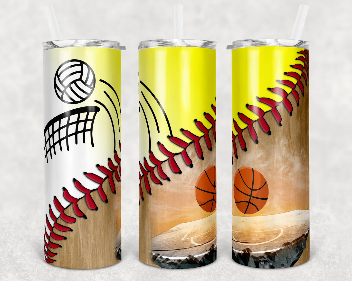 20 oz Skinny Tumbler Softball Volleyball Basketball Senior Sublimation Design Print Transfer