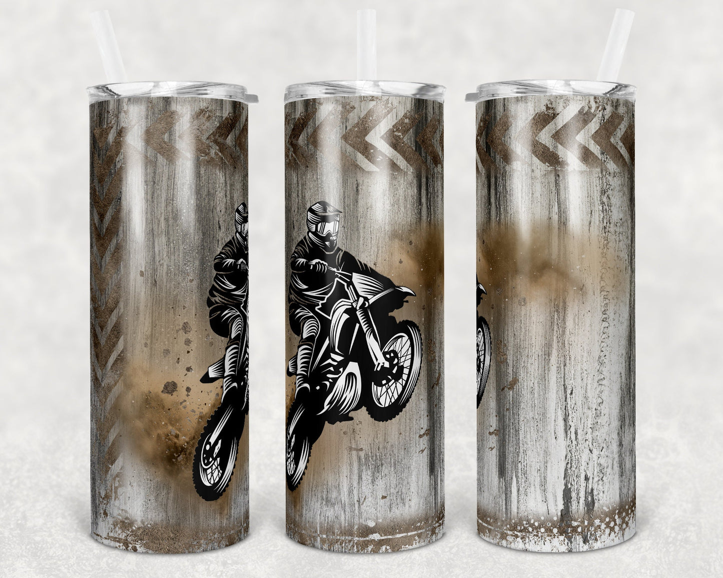 20 oz Skinny Tumbler Sublimation Design Template Dirt Bike Dirt Motorcycle off road