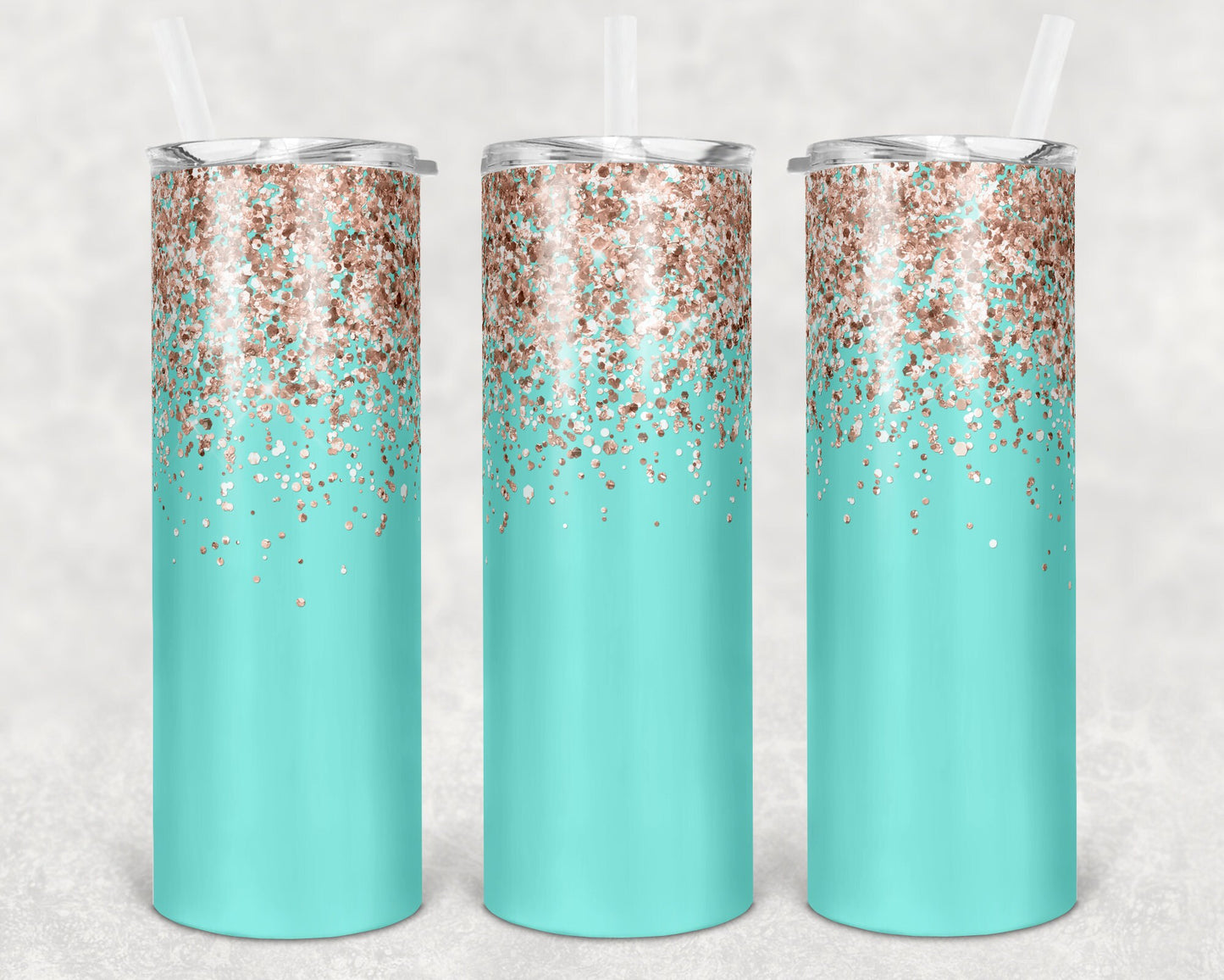 20 oz Skinny Tumbler Sublimation Design Template Rose Glitter Marble Mint Aqua Straight and Warped Design tumblers