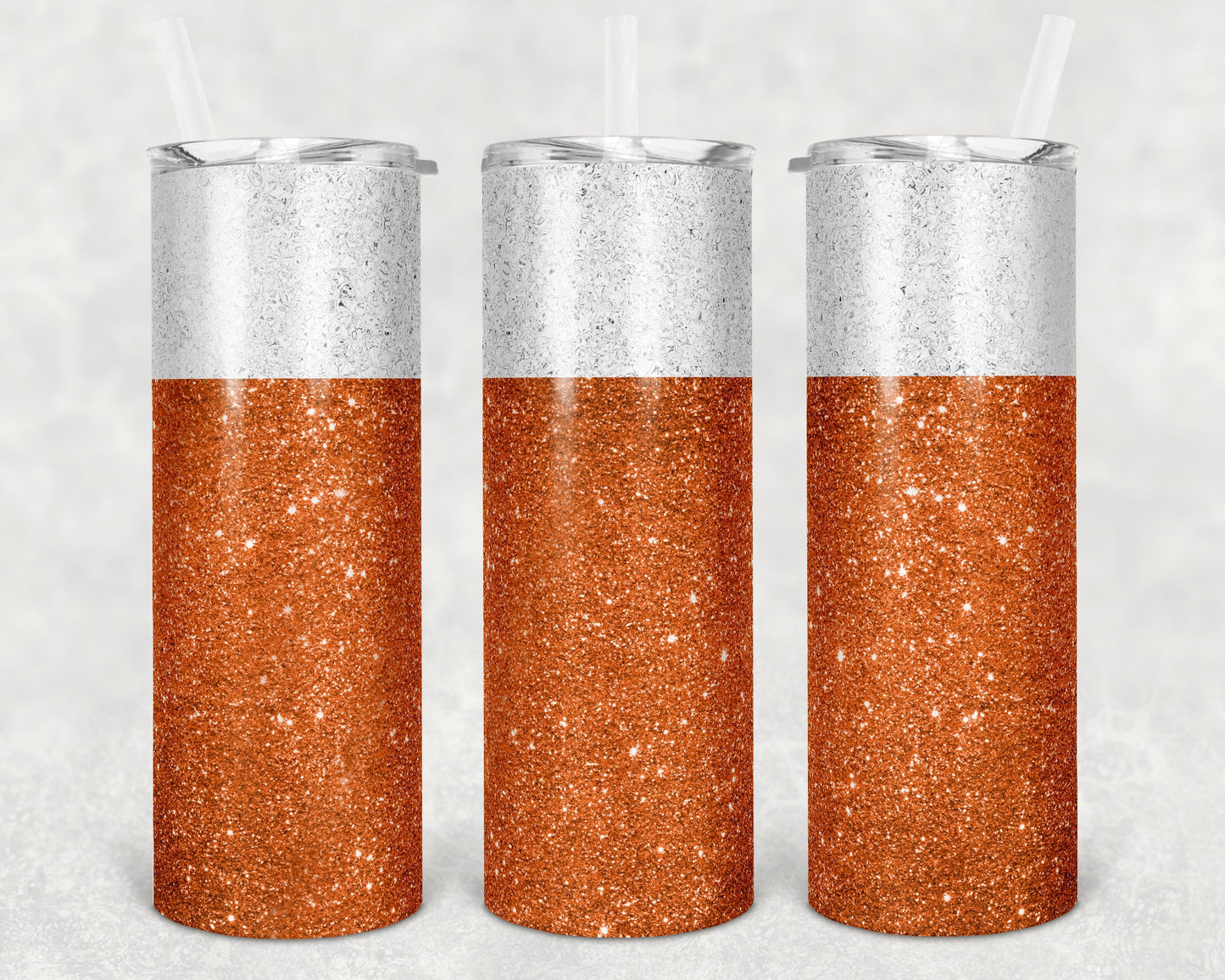 20 oz Skinny Tumbler Prescription Bottle Blank Glitter Solid straight warped Sublimation Design