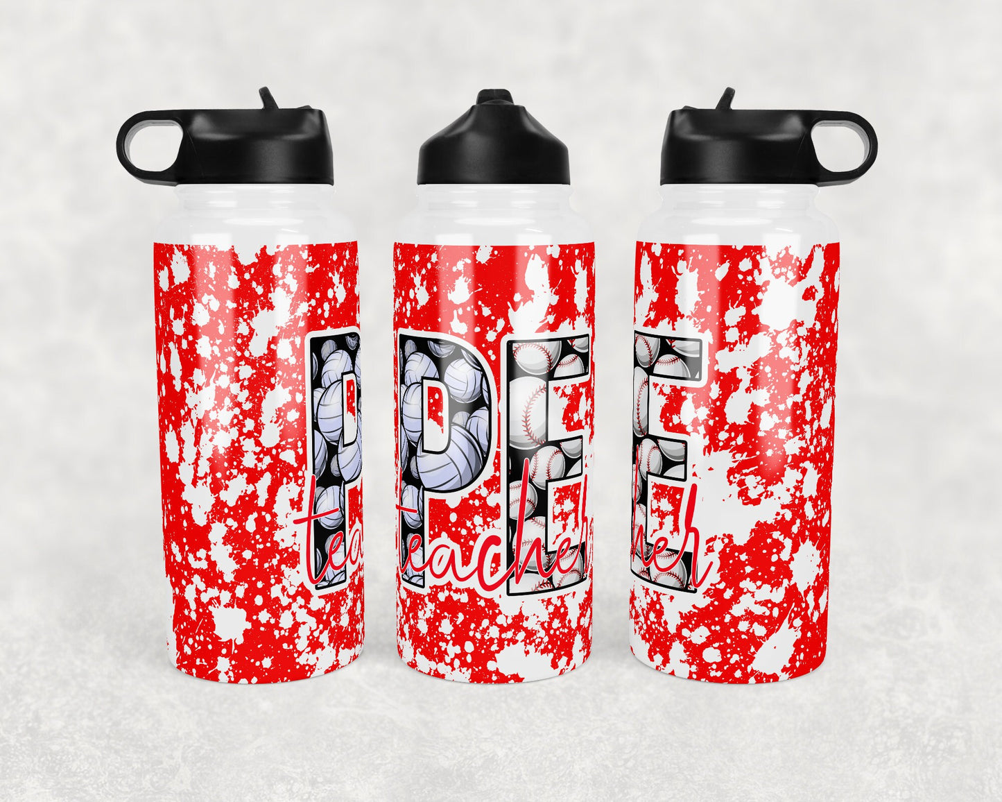 32 oz canteen and Shirt PE Teacher Tumbler Teacher Life Sublimation Design physical education design