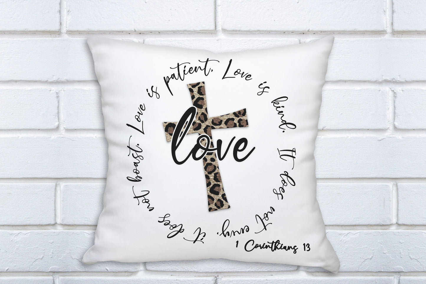 Love is patient Sublimation Design for Pillows Placemats Aprons Tote Bags and Towels