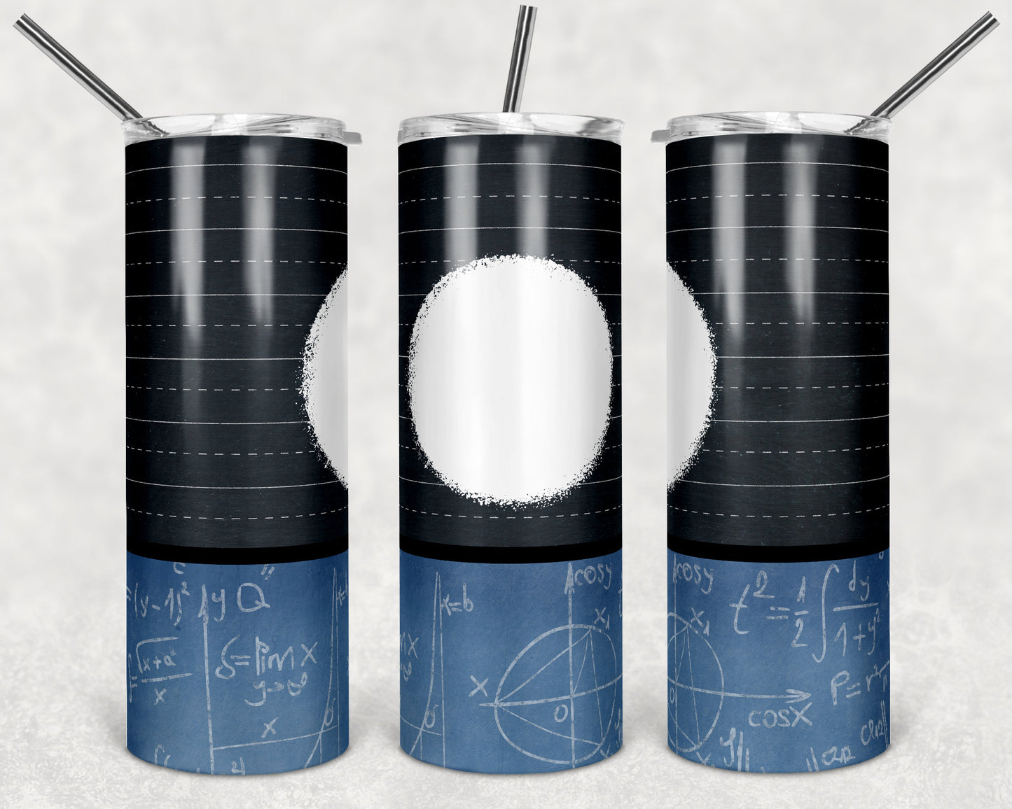 20 oz Skinny Tumbler Unisex Teacher Male Tumbler Best Teacher Ever Monogram Sublimation Design chalkboard