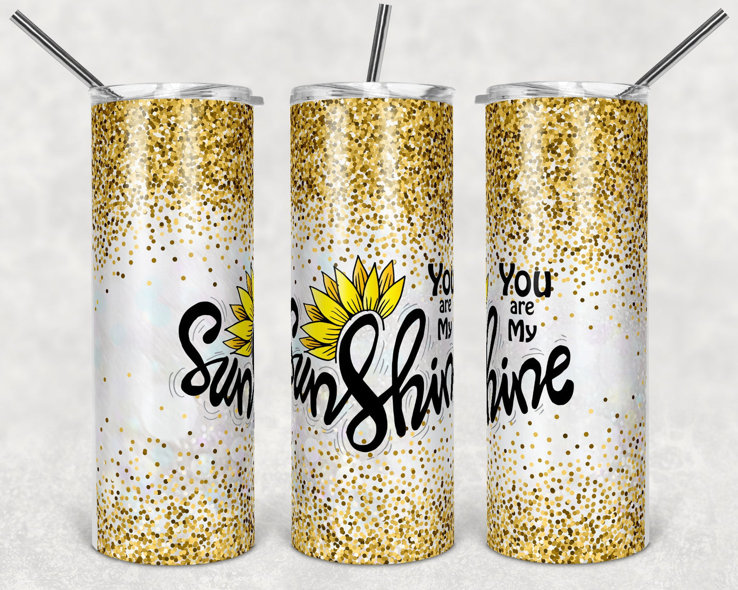 20 oz Skinny Tumbler You are my sunshine - Sunflower Sublimation Design Print Transfer