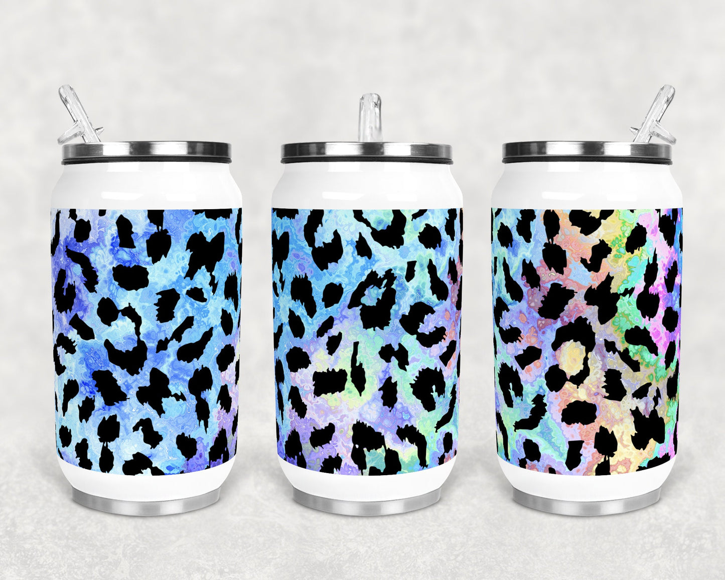 12 oz Sublimation Can Cup Ink Leopard Sublimation Design Print Transfer