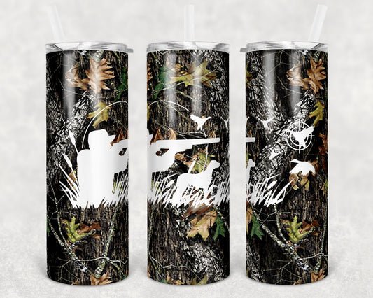 20 oz Skinny Tumbler Duck Hunting Camo Sublimation Design Print Transfer