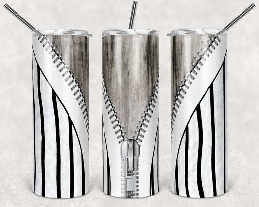 20 oz Skinny Tumbler Jersey Zipper Sublimation Design Template Design Print Transfer