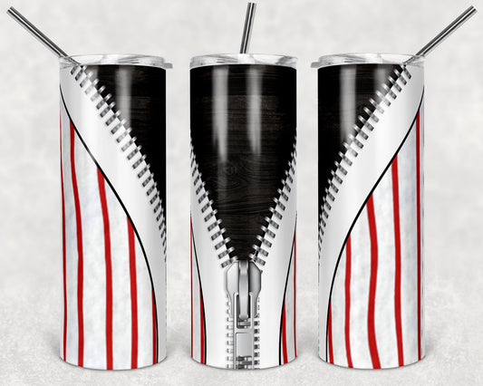 20 oz Skinny Tumbler Jersey Zipper Sublimation Design Template Design Print Transfer