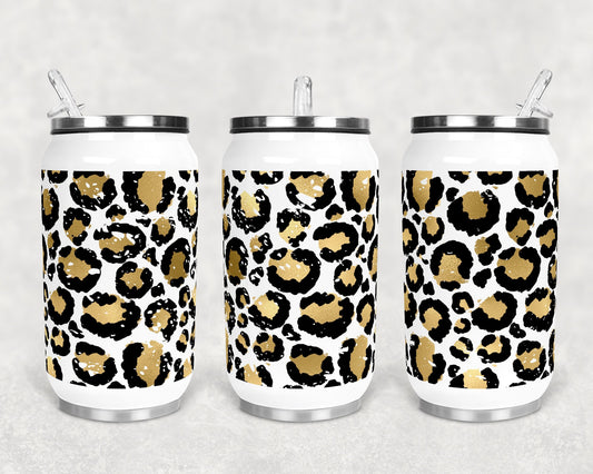 12 oz Sublimation Can Cup Gold Leopard Sublimation Design Print Transfer