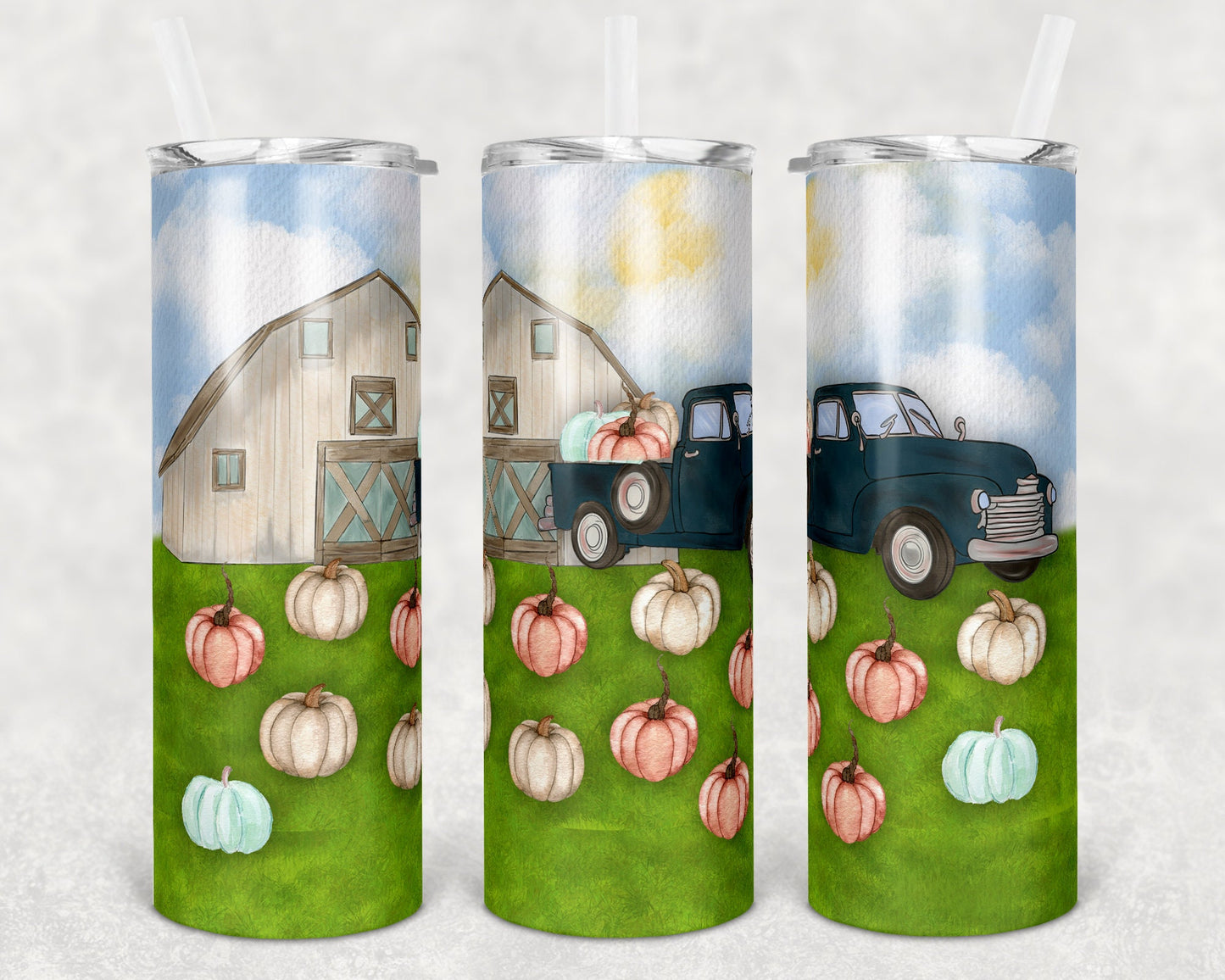 20 oz Skinny Tumbler Grandparent Lil Pumpkins to Personalize Sublimation Design tumblers