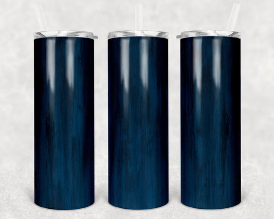 20 oz Skinny Tumbler Sublimation Design Template SEAMLESS wood grain blue Straight and Warped Design