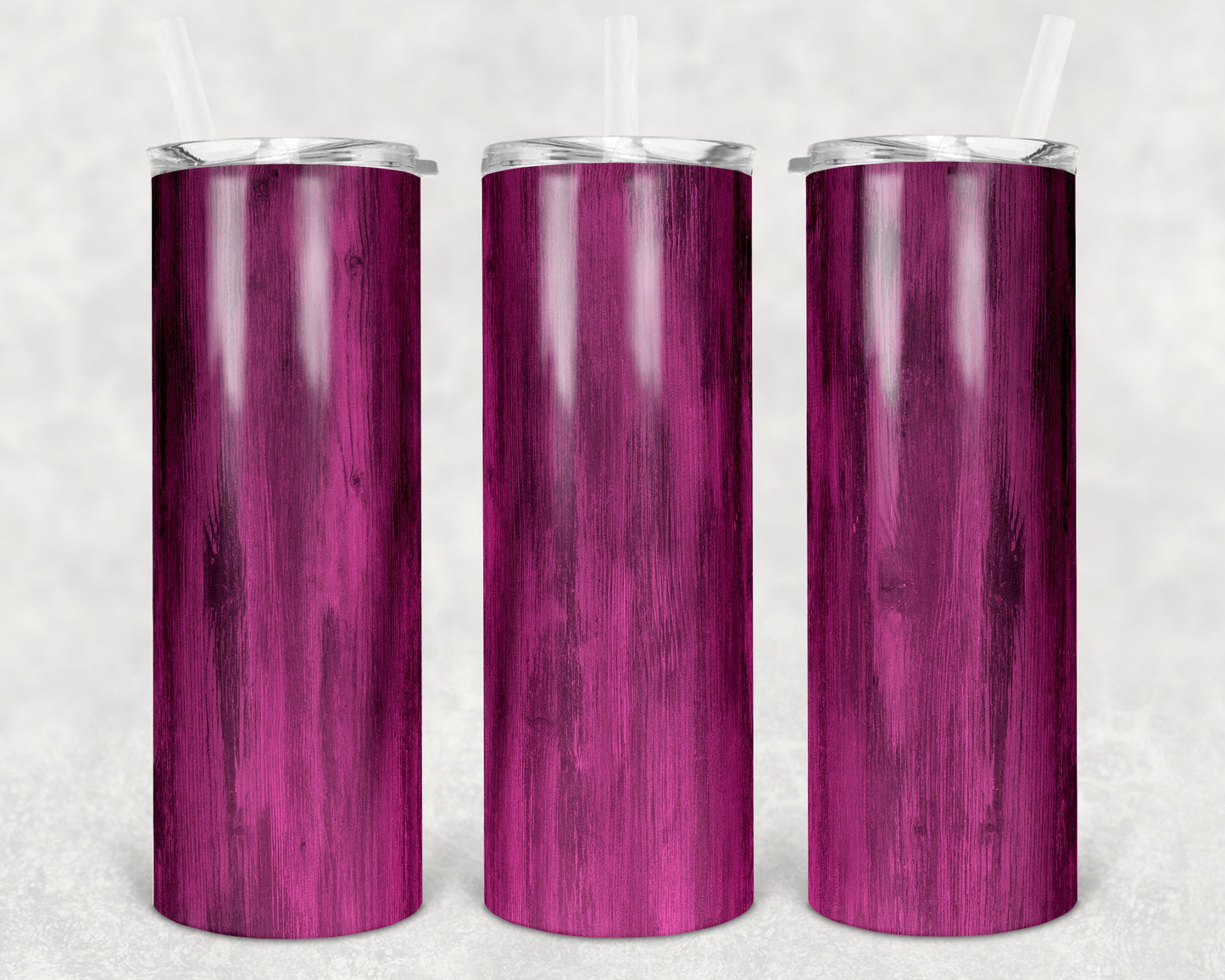 20 oz Skinny Tumbler Sublimation Design Template SEAMLESS wood grain pink Straight and Warped Design