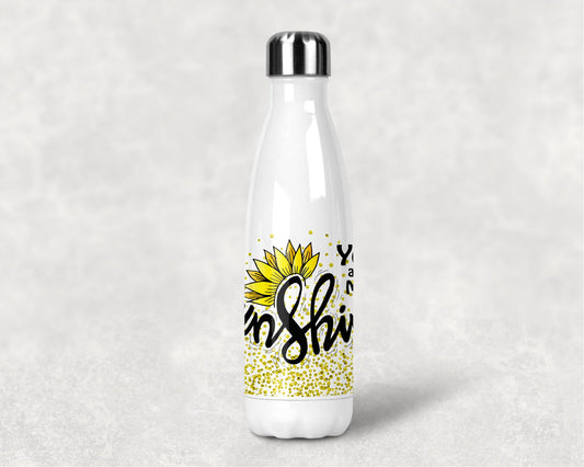 Water Bottle Tumbler Glitter You are my Sunshine Sublimation Design ombre bottles