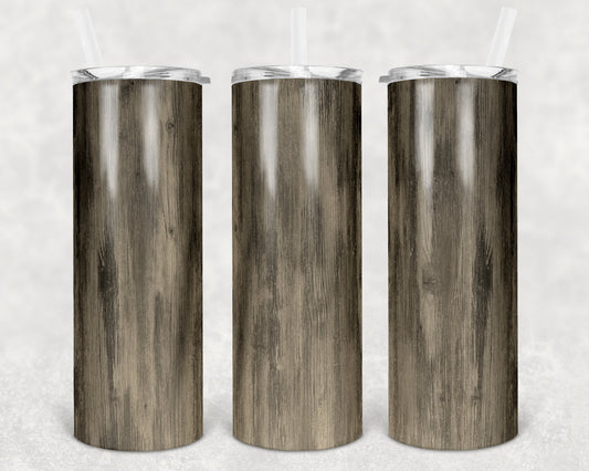 20 oz Skinny Tumbler Sublimation Design Template SEAMLESS wood grain Straight and Warped Design