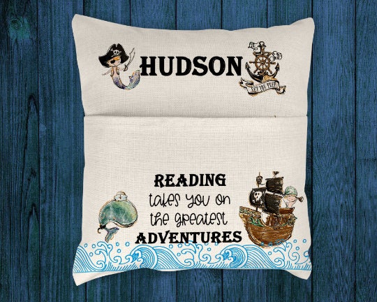 Pocket Pillow Sublimation Design Pirate Pillow Print Transfer