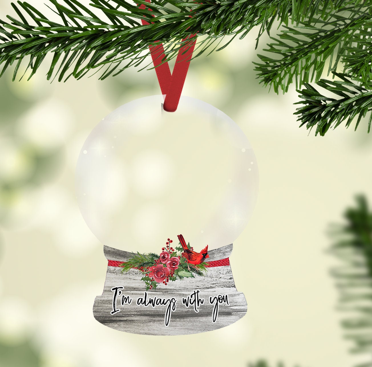 Snow Globe Sublimation Design Memorial Design