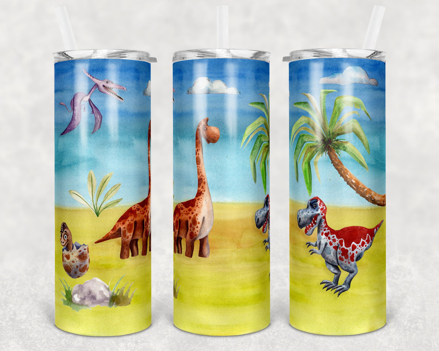 20 oz Skinny Tumbler Dinosaur see matching kids cup and sippy in other listings Sublimation Design