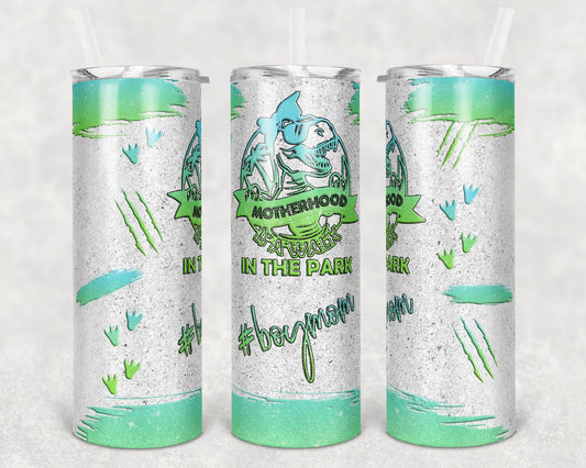 20 oz Skinny Motherhood walk in the Park Blue Green Sublimation Design Print Transfer