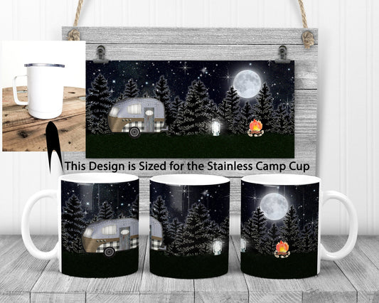 Sublimation Stainless Camp Cup Camping Sublimation Design Camper Print Transfer