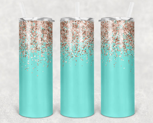 20 oz Skinny Tumbler Sublimation Design Template Rose Glitter Marble Mint Aqua Straight and Warped Design tumblers