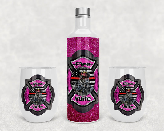 Design Wine Set Sublimation Tumbler Fire Wife wine and carafe designs