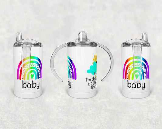Straight Sippy Cup Sublimation Rainbow Baby Sippy Design