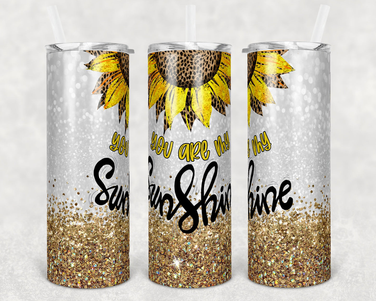 20 oz Skinny Tumbler You are my sunshine - Sunflower Sublimation Design Print Transfer
