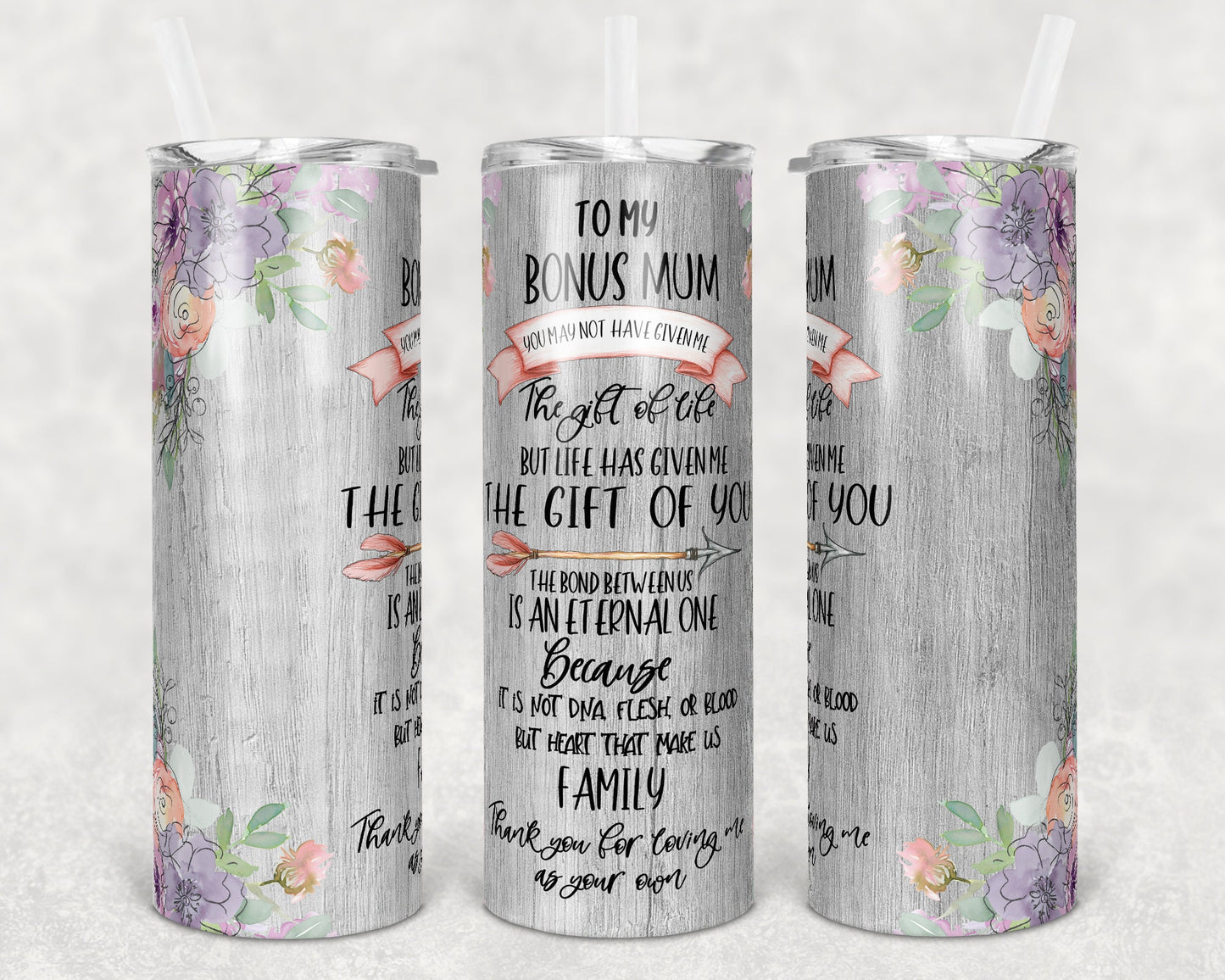 20 oz Skinny Tumbler Bonus Mum Quote Sublimation Design Mothers Day