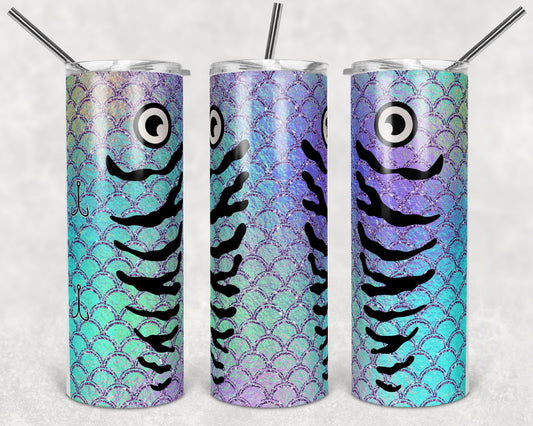 20 oz Skinny Tumbler Fishing Lure Colorful Scales Sublimation Design Print Transfer