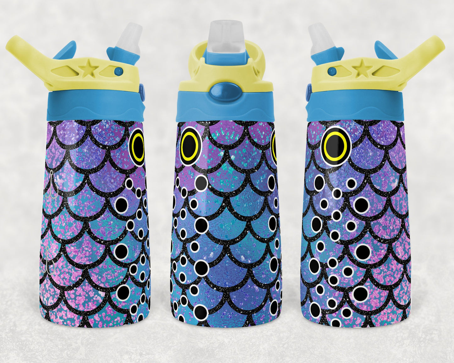Kids water bottles Sublimation Design Template Lure Fishing Straight Warp Design