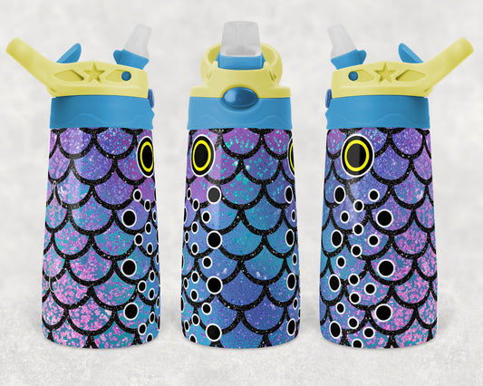 Kids water bottles Sublimation Design Template Lure Fishing Straight Warp Design