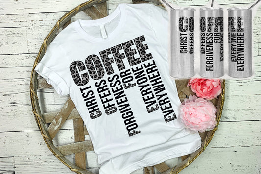 20 oz Skinny Tumbler Sublimation Design Template Coffee Christ Religous Inst tumblers