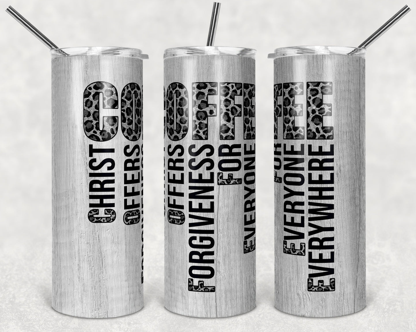 20 oz Skinny Tumbler Sublimation Design Template Coffee Christ Religous Inst tumblers