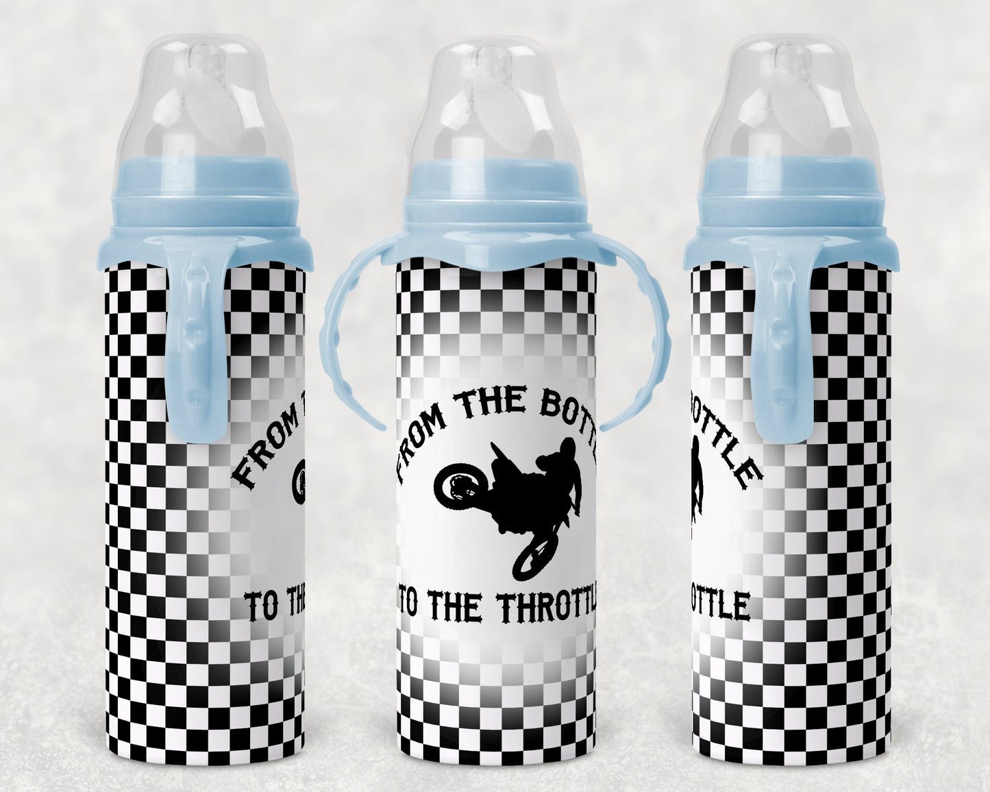 Baby Bottle Sublimation Bottle to the Throttle Onesie and Bottle Design Design