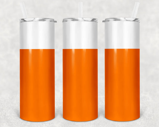 20 oz Skinny Tumbler Prescription Bottle Blank Glitter Solid straight warped Sublimation Design