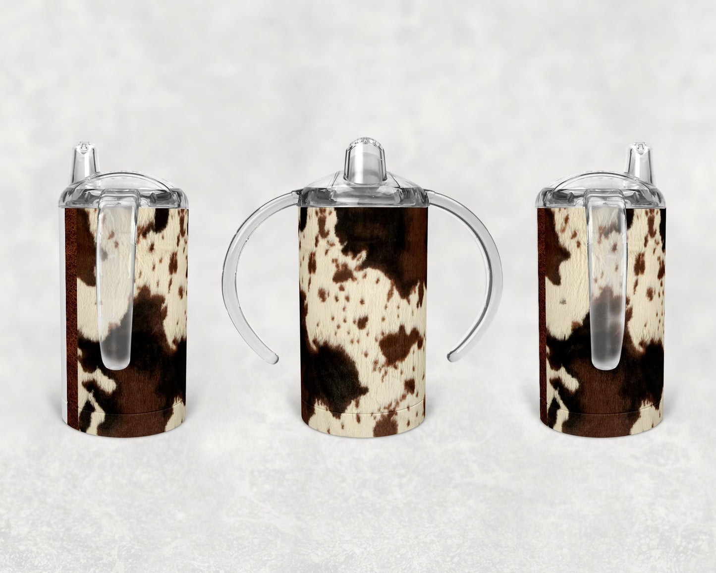 Straight Sippy Cup Sublimation Girl Cow Hide Leather Design Design