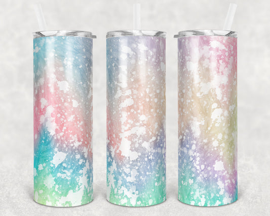 20 oz Skinny Tumbler Sublimation Design Template Glitter Unicorn Power Wash Straight Warped Design