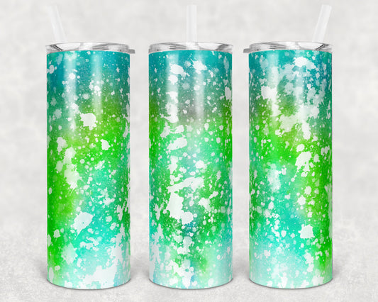 20 oz Skinny Tumbler Sublimation Design Template Glitter Pink Power Wash Straight Warped Design