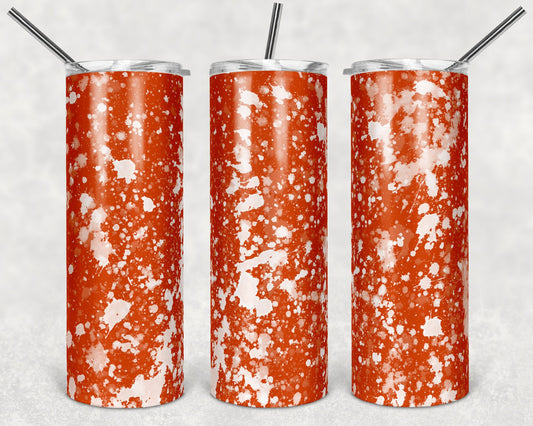 20 oz Skinny Tumbler Sublimation Design Template Orange White Power Wash Add School Logo Straight Warped Design