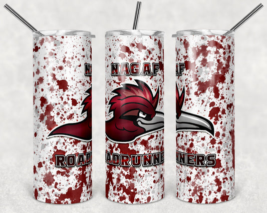 20 oz Skinny Tumbler Sublimation Design Template Roadrunners Power Wash Add School Logo Straight Warped Design
