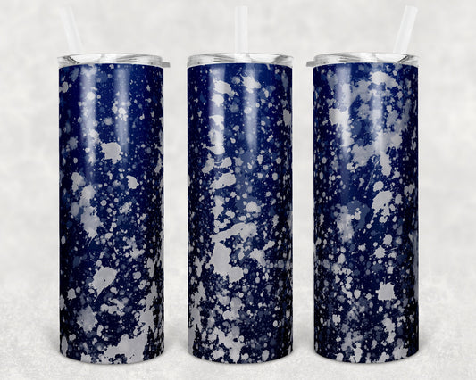 20 oz Skinny Tumbler Sublimation Design Template Navy Gray Power Wash Add School Logo Straight Warped Design