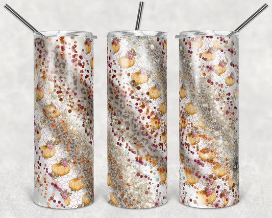 20 oz Skinny Tumbler Sublimation Template Agate Milky Way Pumpkin Fall Leopard Straight Design