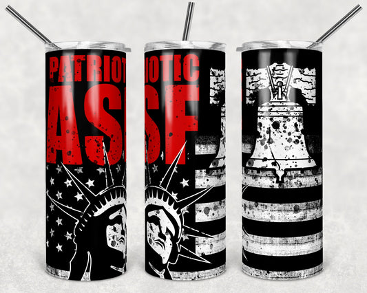 20 oz Skinny Tumbler Patriotic ASF usa Sublimation Design