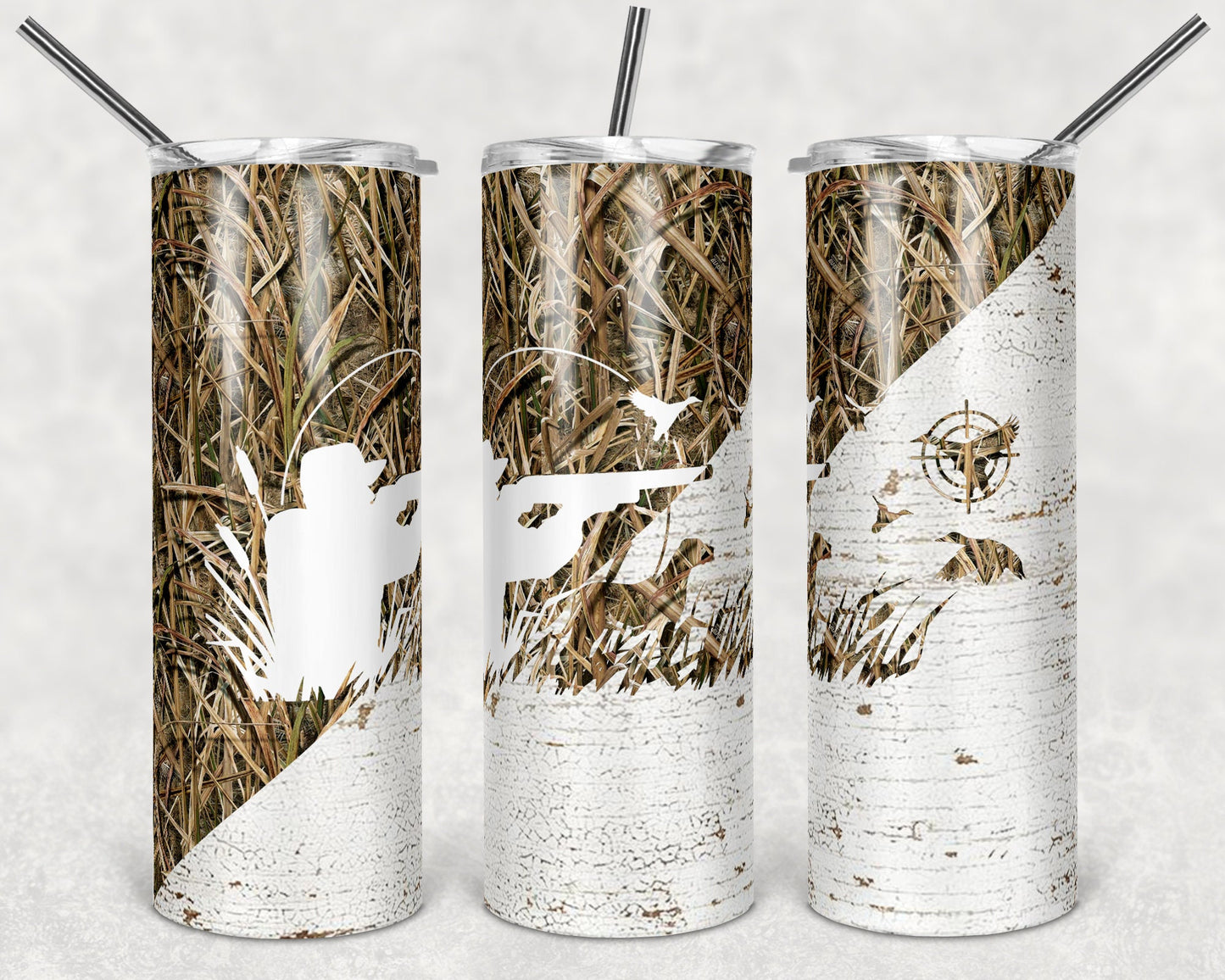 20 oz Skinny Tumbler Duck Hunting Sublimation Design Print Transfer