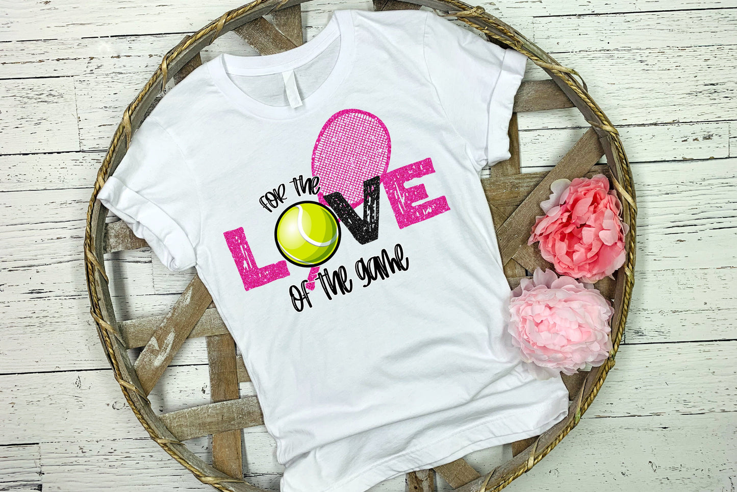 20 oz Skinny Tumbler Sublimation Template Tennis Love Spo Tennis Love of the Game Shirt Design Design tumblers