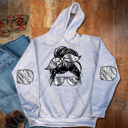 Shirt design Sweatshirt Patch Messy Bun Hockey Matching Patches for sleeves Sublimation Design